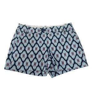 Crown & Ivy Womens Size 4P Floral Patterned Chino Shorts Cotton Blend